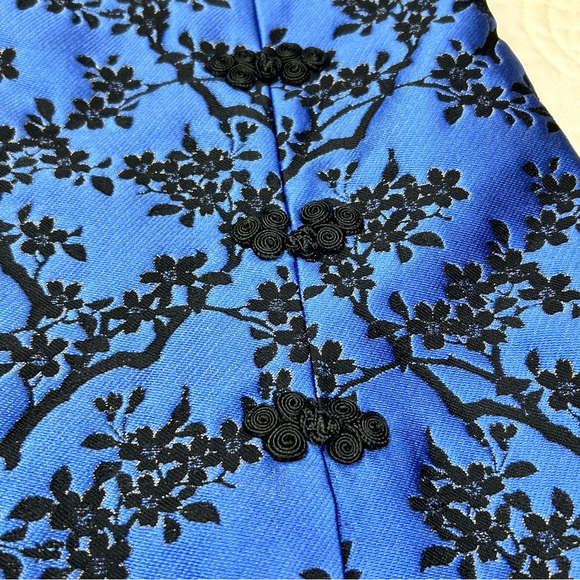 Zara Blue Jacquard Asian Skirt Women’s Size Large - Picture 4 of 10